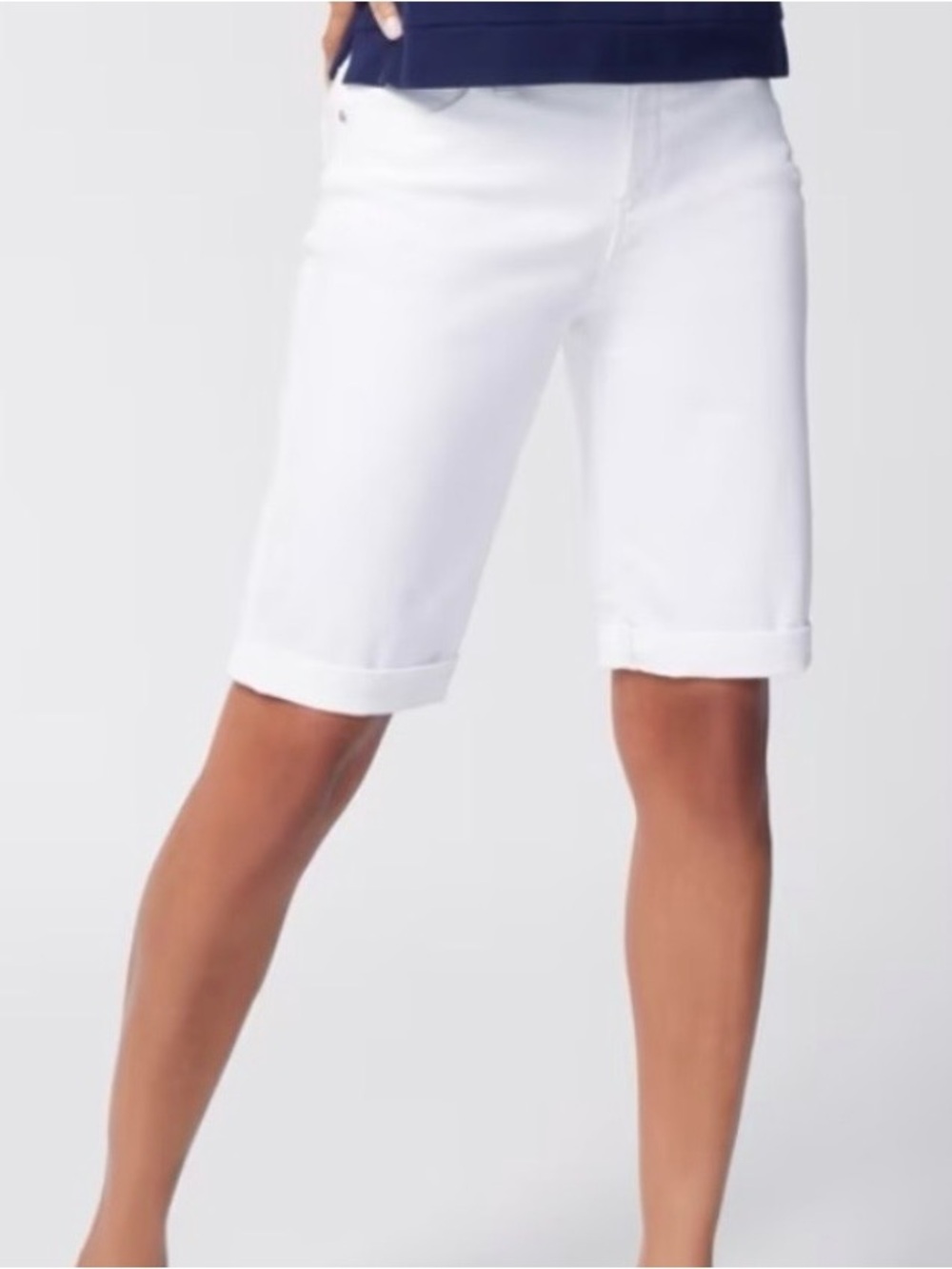 Croft & Barrow Shorts. Natural Fit Wide-Leg Stretch Chino Bermuda, Clam Diggers.